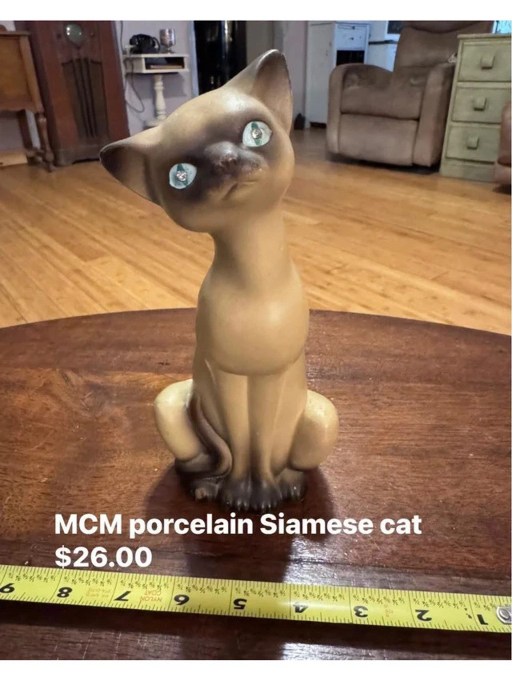 MCM porcelain Siamese cat